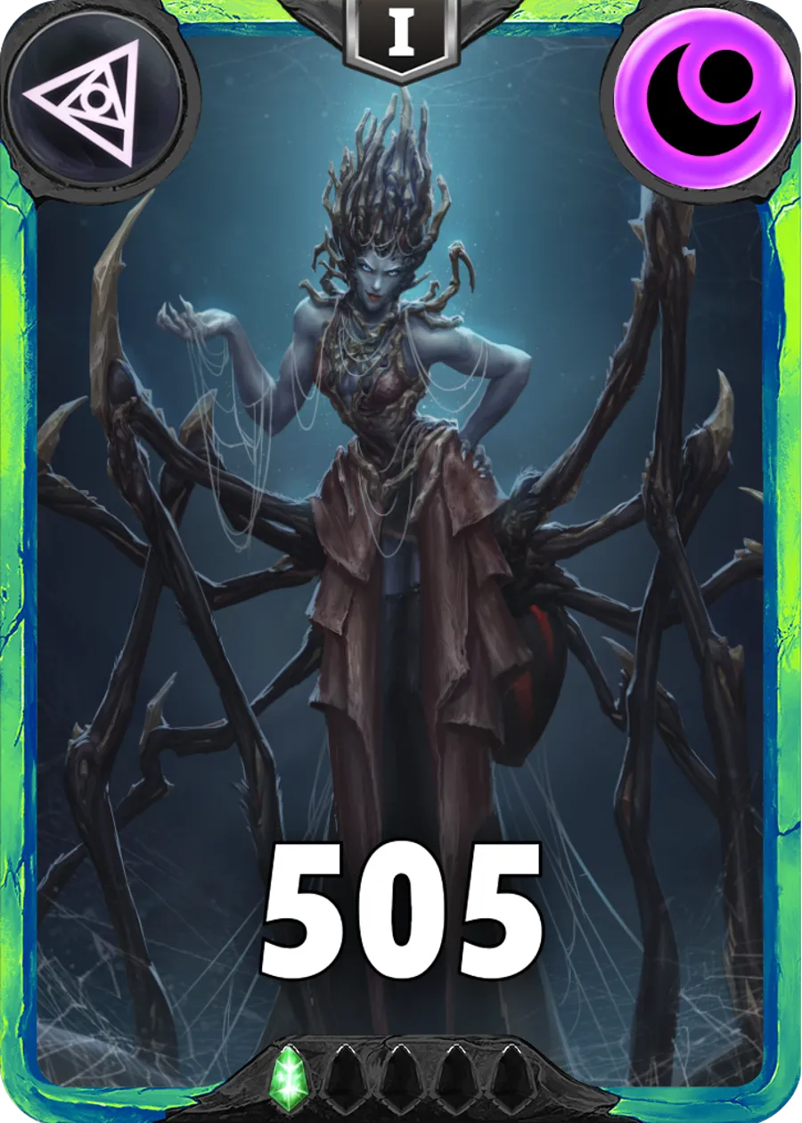Carte saison 1 arkhante peu commune Weaver standard rang 1 animation de niveau 1 element tenebre cross the ages