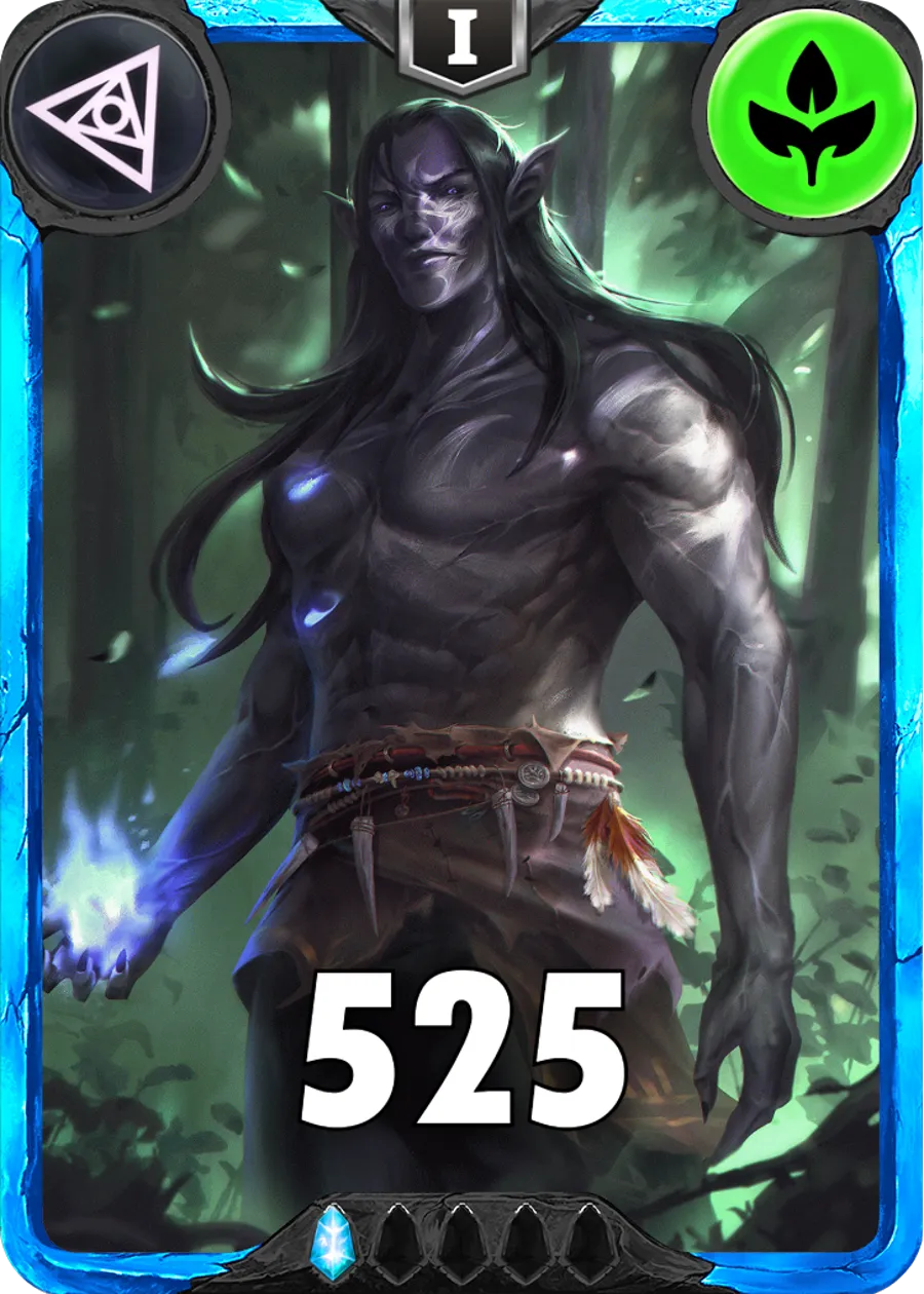 Carte saison 1 arkhante rare Amrok standard rang 1 animation de niveau 1 element vie cross the ages