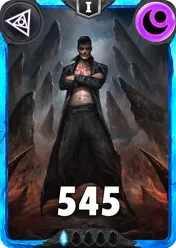 Carte saison 1 arkhante rare Faustus standard rang 1 animation de niveau 1 element tenebre cross the ages
