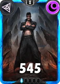 Carte saison 1 arkhante rare Faustus standard rang 1 animation de niveau 1 element tenebre cross the ages