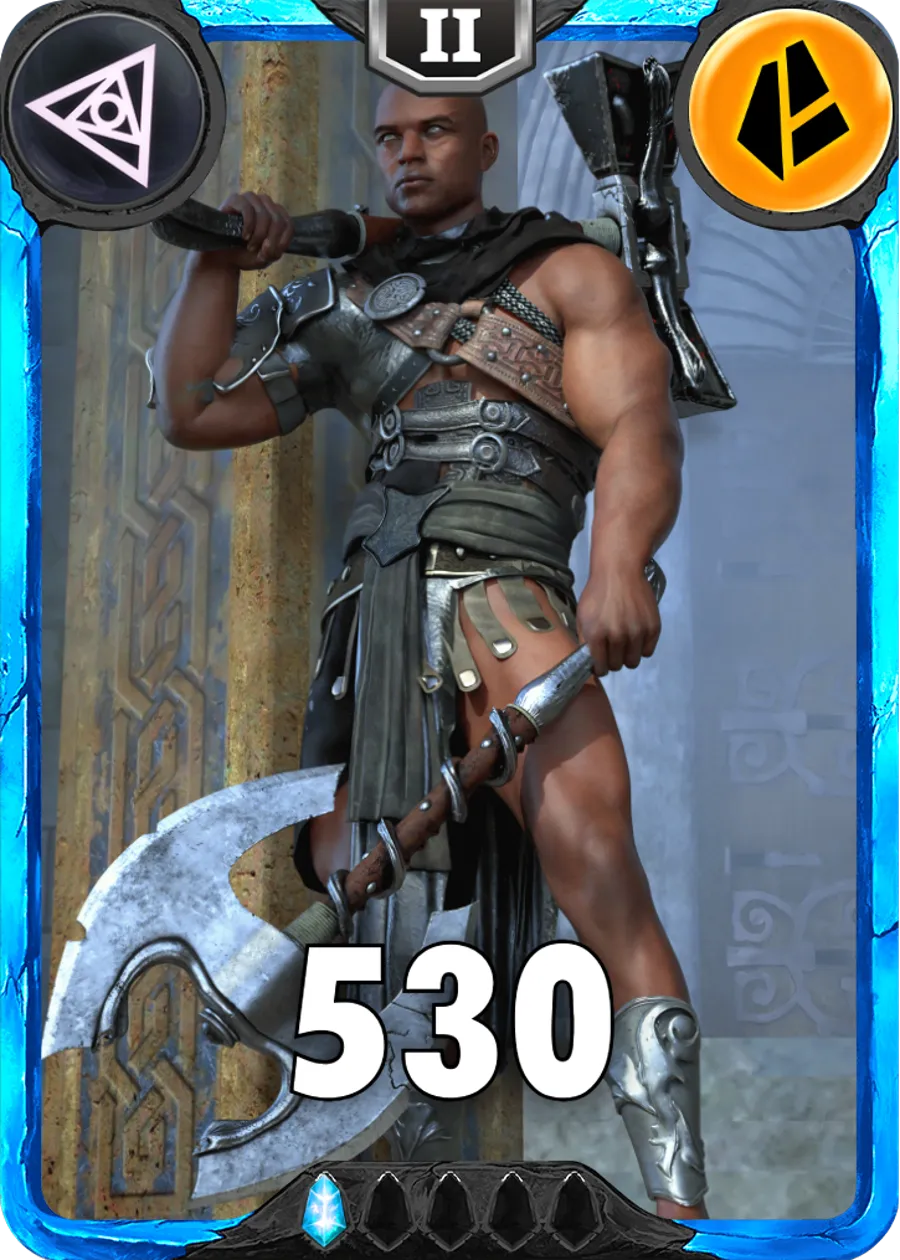 Carte saison 1 arkhante rare Hannibal standard rang 1 animation de niveau 2 element terre cross the ages