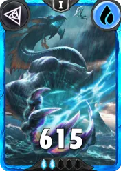 Carte saison 1 arkhante rare Leviathan alternative rang 5 grade C animation de niveau 1 element Eau cross the ages