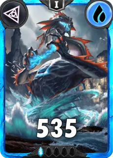 Carte saison 1 arkhante rare Leviathan standard rang 1 animation de niveau 1 element eau cross the ages