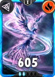 Carte saison 1 arkhante rare Phoenix alternative rang 5 grade C animation de niveau 1 element Feu cross the ages