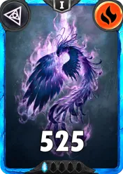 Carte saison 1 arkhante rare Phoenix standard rang 1 animation de niveau 1 element feu cross the ages