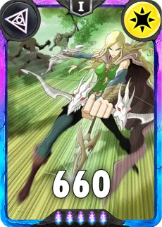 Carte saison 1 arkhante spéciale rare Archer alternative rang 5 grade S animation de niveau 1 element lumière cross the ages