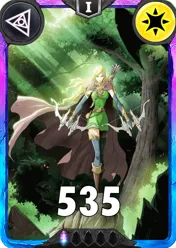 Carte saison 1 arkhante spéciale rare Archer standard rang 1 animation de niveau 1 element lumière cross the ages