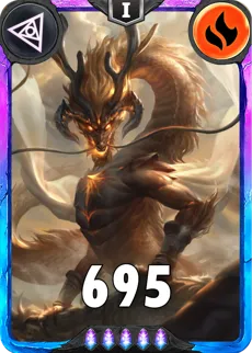 Carte saison 1 arkhante spéciale rare Gaumri alternative rang 5 grade S animation de niveau 1 element feu cross the ages