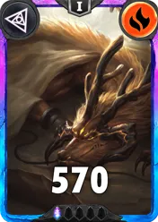 Carte saison 1 arkhante spéciale rare Gaumri standard rang 1 animation de niveau 1 element feu cross the ages