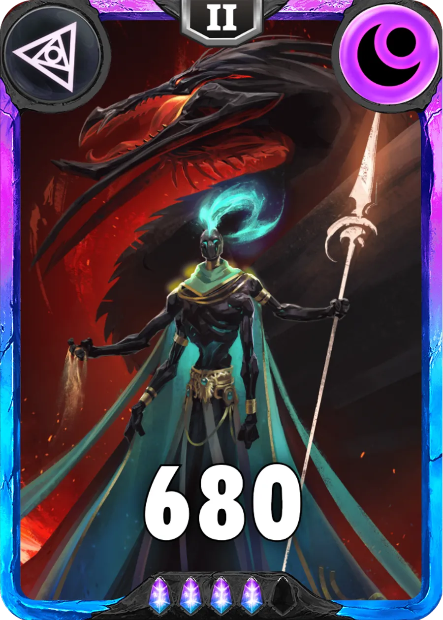 Carte saison 1 arkhante spéciale rare Kassius alternative rang 5 grade A animation de niveau 2 element tenebre cross the ages