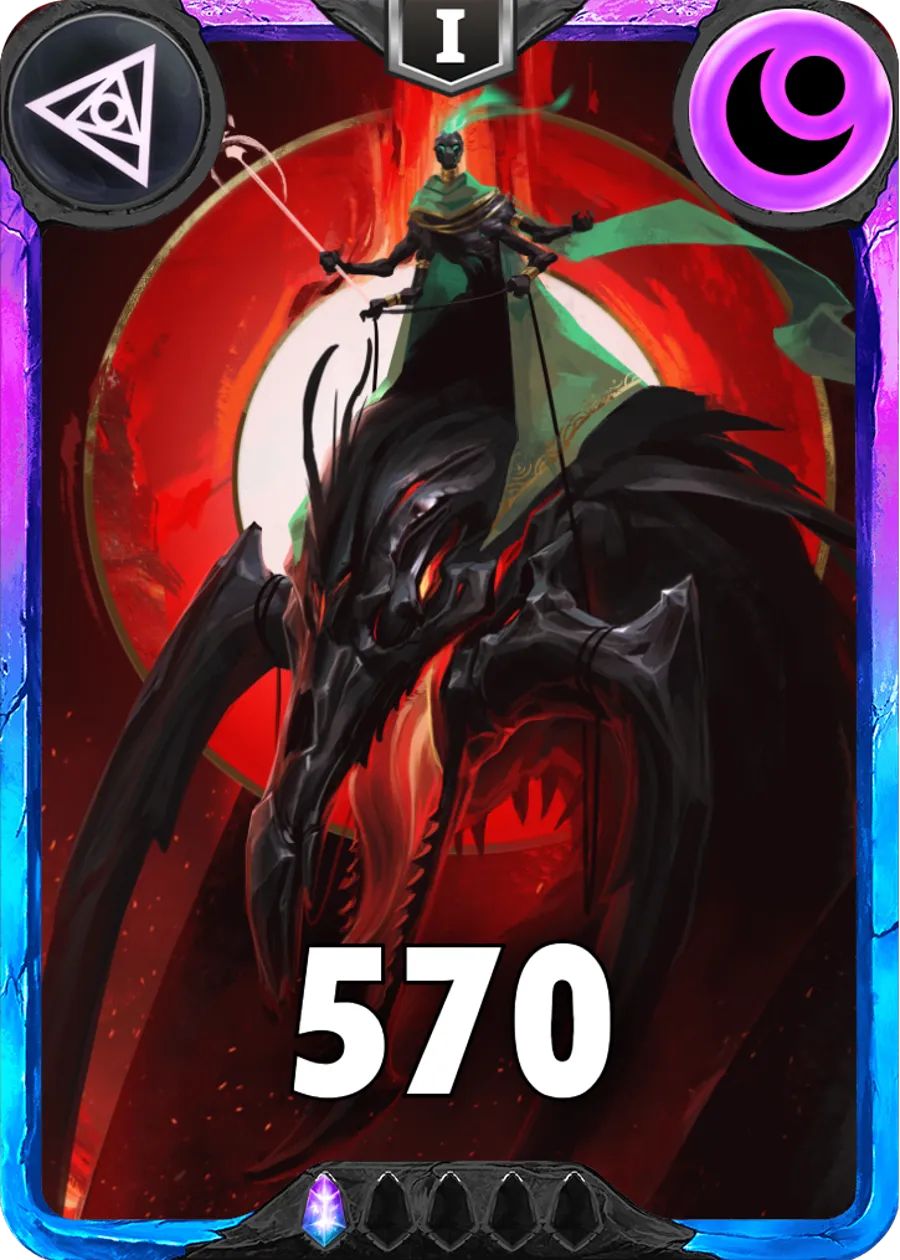 Carte saison 1 arkhante spéciale rare Kassius standard rang 1 animation de niveau 1 element tenebre cross the ages