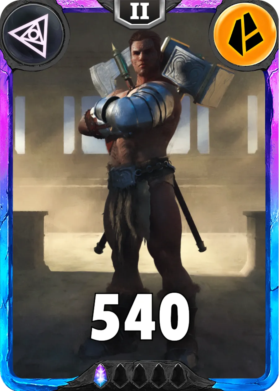 Carte saison 1 arkhante spéciale rare Marcus standard rang 1 animation de niveau 2 element terre cross the ages