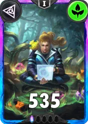 Carte saison 1 Arkhante Spéciale Rare Nicole Pearce standard rang 1 animation de niveau 1 element Vie cross the ages