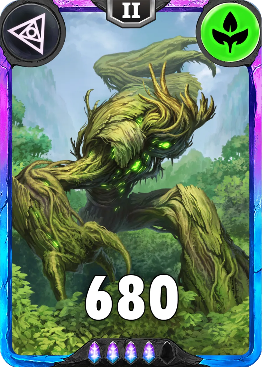 Carte saison 1 arkhante spéciale rare Oak alternative rang 5 grade A animation de niveau 2 element vie cross the ages