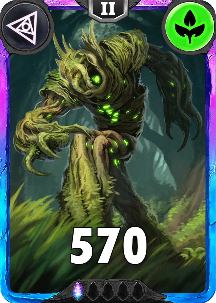 Carte saison 1 arkhante spéciale rare Oak standard rang 1 animation de niveau 2 element vie cross the ages