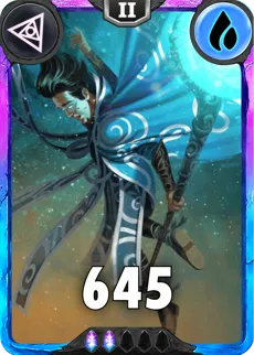 Carte saison 1 arkhante spéciale rare oji alternative rang 5 grade C animation de niveau 2 element eau cross the ages