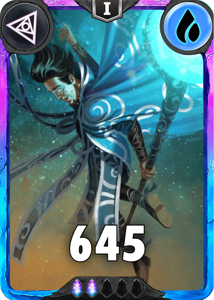 Carte saison 1 arkhante spéciale rare Oji alternative rang 5 grade C animation de niveau 1 element eau cross the ages