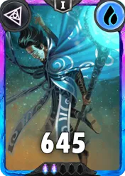 Carte saison 1 arkhante spéciale rare Oji alternative rang 5 grade C animation de niveau 1 element eau cross the ages