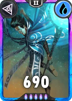 Carte saison 1 arkhante spéciale rare oji alternative rang 5 grade S animation de niveau 2 element eau cross the ages