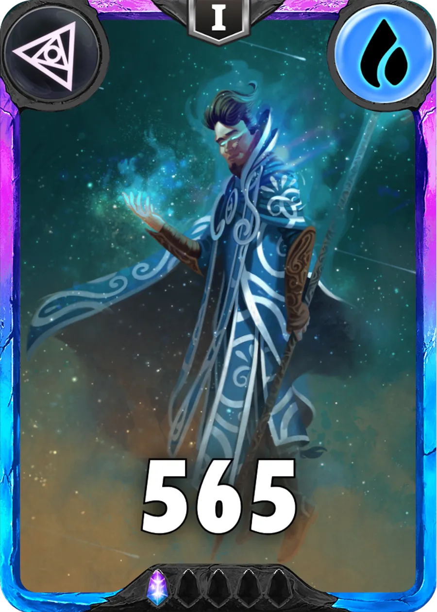 Carte saison 1 arkhante spéciale rare Oji standard rang 1 animation de niveau 1 element eau cross the ages