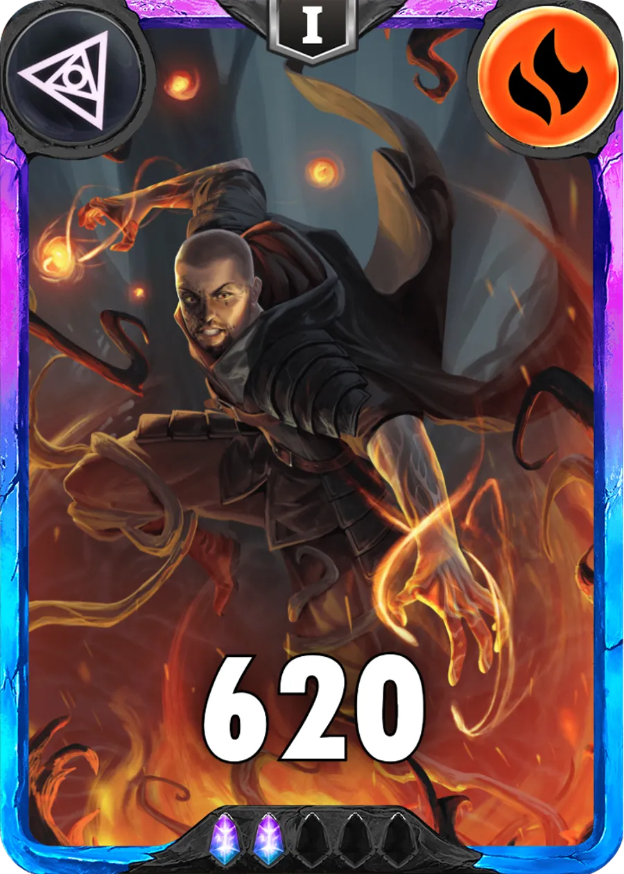 Carte saison 1 Arkhante Spéciale Rare Raul Lionzo Alternative rang 5 Grade C animation de niveau 1 element Feu cross the ages