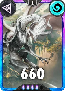 Carte saison 1 arkhante spéciale rare zia alternative rang 5 grade A animation de niveau 1 element air cross the ages
