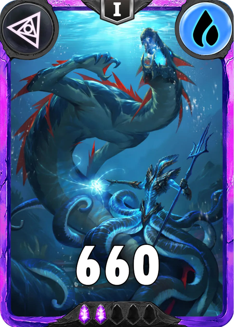 Carte saison 1 arkhante ultra rare Leviathan&Argonath alternative combo rang 5 grade C animation de niveau 1 element eau