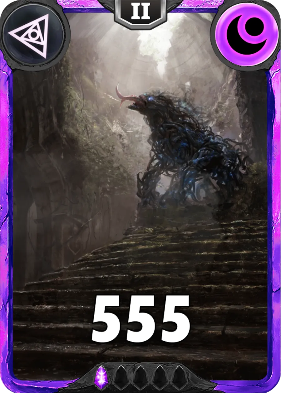 Carte saison 1 arkhante ultra rare Nox standard rang 1 animation de niveau 2 element tenebre cross the ages