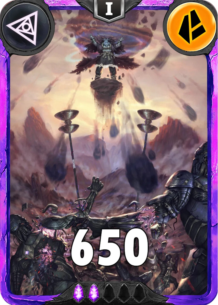 Carte saison 1 arkhante ultra rare Tumul alternative rang 5 grade C animation de niveau 1 element Terre cross the ages