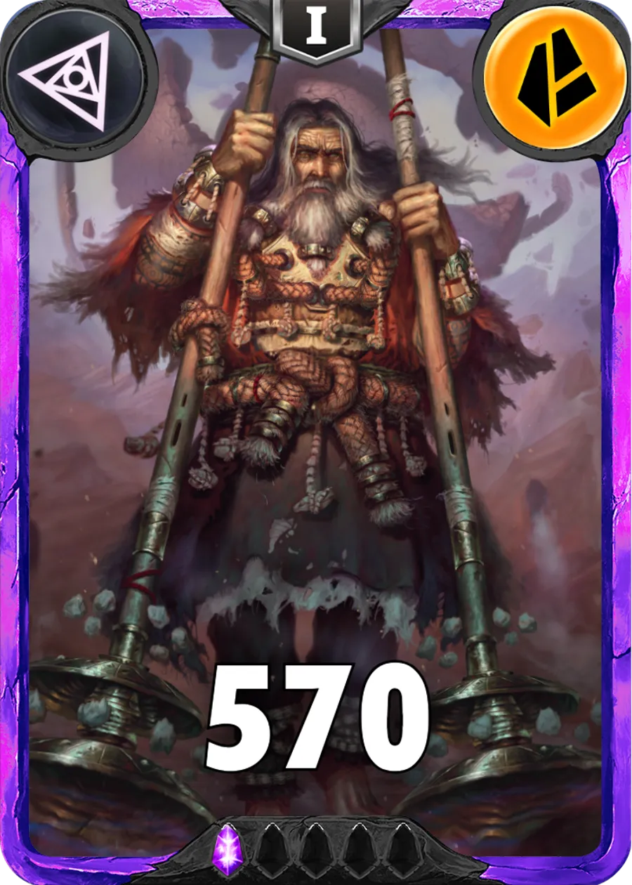 Carte saison 1 arkhante ultra rare Tumul standard rang 1 animation de niveau 1 element terre cross the ages