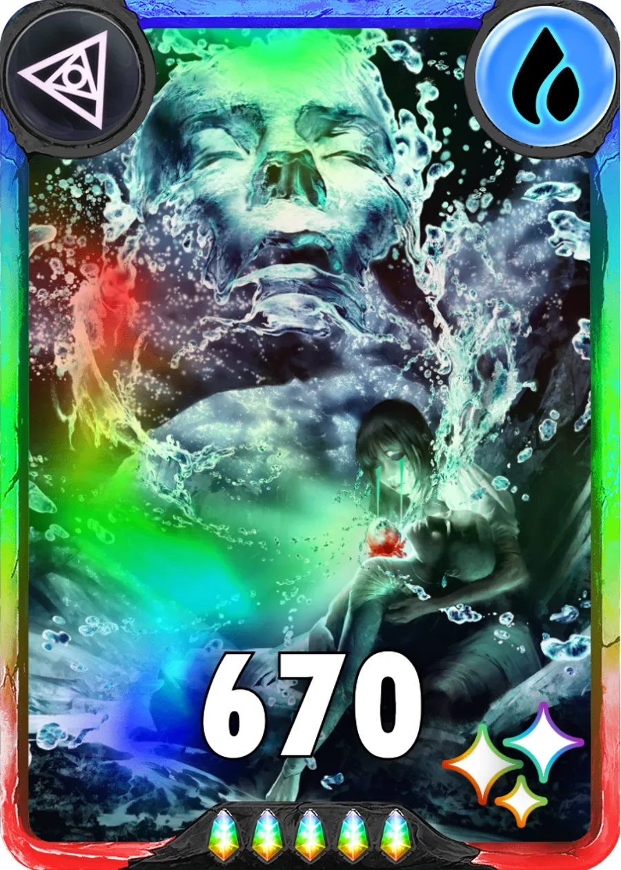 Carte saison 1 arkhante unique Keya standard rang 5 grade S animation de niveau 1 element eau cross the ages