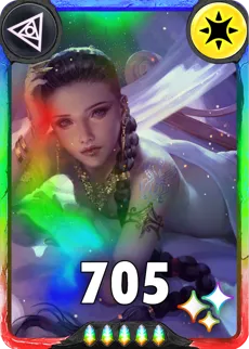 Carte saison 1 arkhante unique Solis standard rang 5 grade S animation de niveau 1 element Lumiere cross the ages
