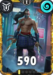 Carte saison 2 arkhante Mythique Sassaki standard rang 1 animation de niveau 1 element Air cross the ages