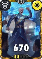 Carte saison 2 arkhante Mythique The Ordinator Alternative rang 5 Grade C animation de niveau 1 element Lumiere cross the ages
