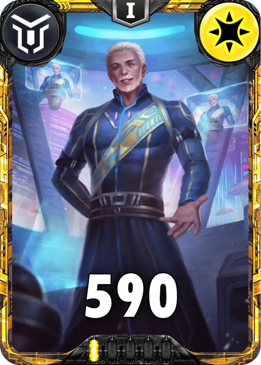 Carte saison 2 arkhante Mythique The Ordinator standard rang 1 animation de niveau 1 element Lumiere cross the ages
