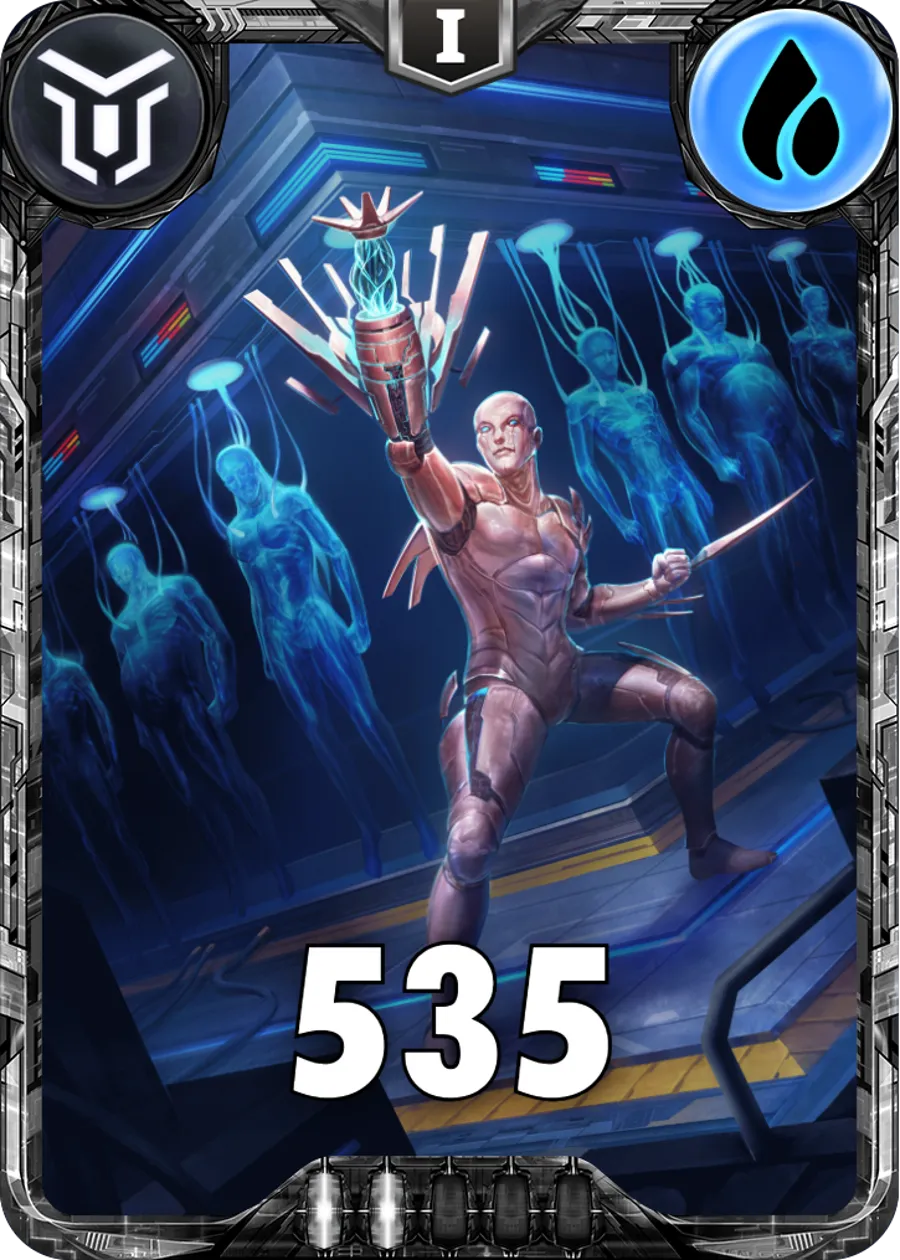 Carte saison 2 mantris commune Matricial Guard alternative rang 5 grade C animation de niveau 1 element Eau cross the ages