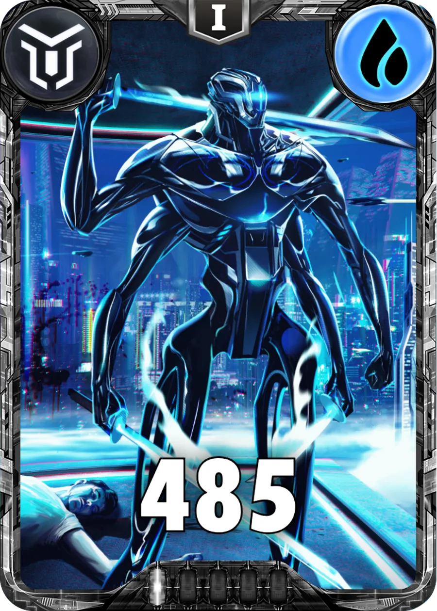 Carte saison 2 mantris commune Saber standard rang 1 animation de niveau 1 element eau cross the ages