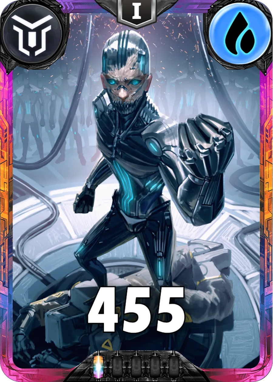 Carte saison 2 Mantris Exclusive Matricial Guard standard rang 1 animation de niveau 1 element Eau cross the ages