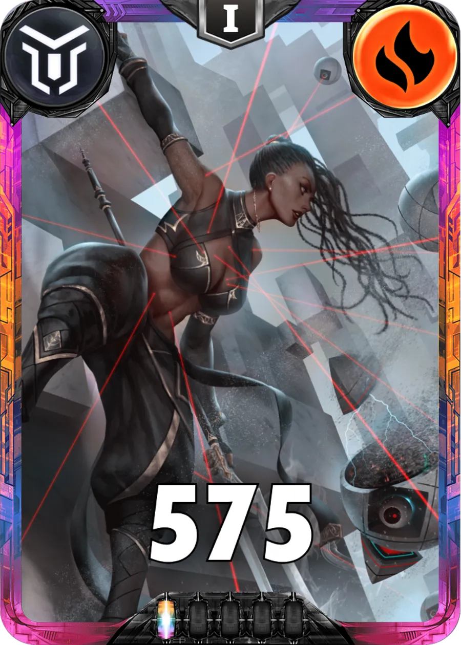 Carte saison 2 Mantris Exclusive Nyopé standard rang 1 animation de niveau 1 element Feu cross the ages