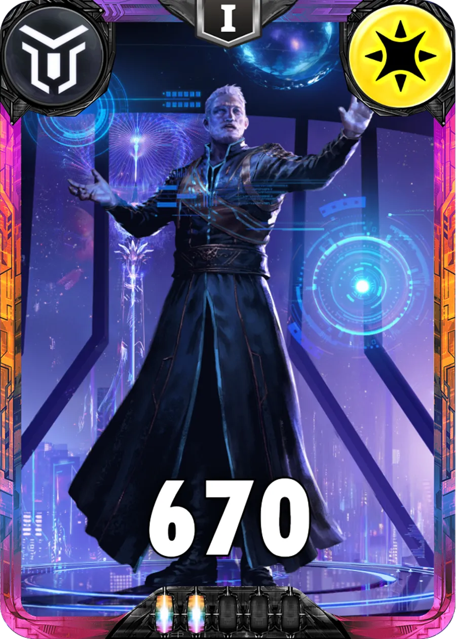 Carte saison 2 Mantris Exclusive The Ordinator Alternative rang 5 Grade C animation de niveau 1 element Lumière cross the ages
