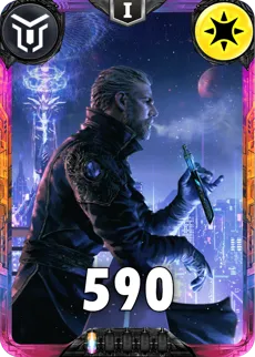 Carte saison 2 Mantris Exclusive The Ordinator standard rang 1 animation de niveau 1 element Lumière cross the ages