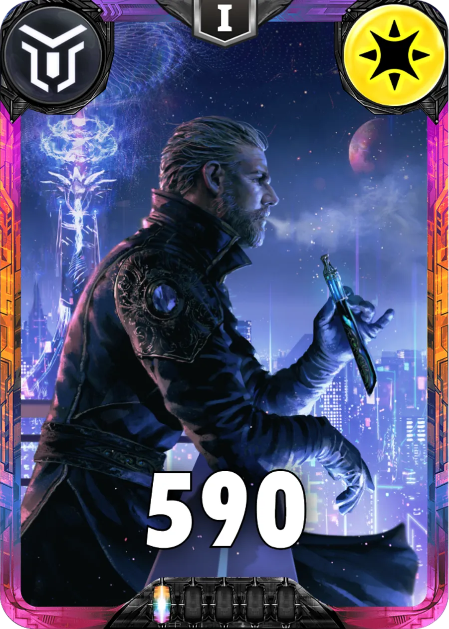 Carte saison 2 Mantris Exclusive The Ordinator standard rang 1 animation de niveau 1 element Lumière cross the ages