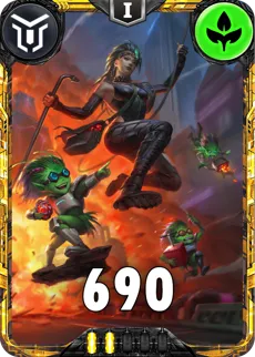 Carte saison 2 mantris Mythique Pollen et Ravix alternative combo rang 5 grace C animation de niveau 1 element Vie
