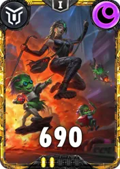 Carte saison 2 mantris Mythique Pollen et Ravix alternative combo rang 5 grace C animation de niveau 1 element Ténèbre