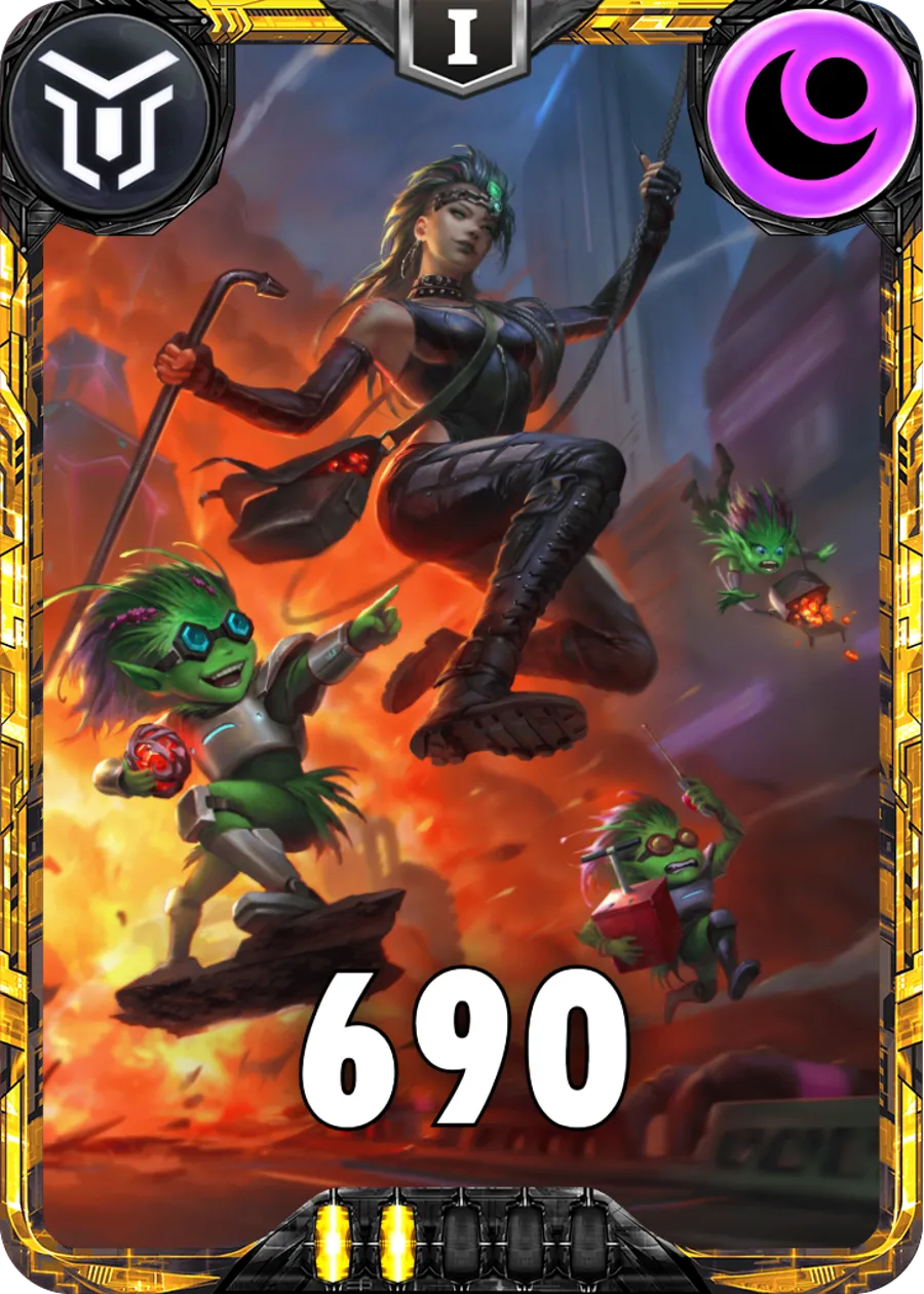 Carte saison 2 mantris Mythique Pollen et Ravix alternative combo rang 5 grace C animation de niveau 1 element Ténèbre