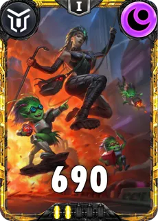 Carte saison 2 mantris Mythique Pollen et Ravix alternative combo rang 5 grace C animation de niveau 1 element Ténèbre