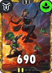 Carte saison 2 mantris Mythique Pollen et Ravix alternative combo rang 5 grace C animation de niveau 1 element Vie