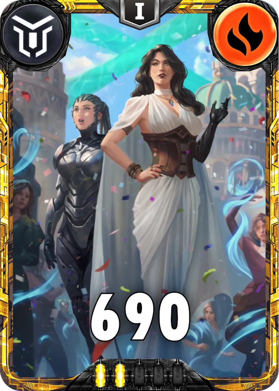 Carte saison 2 mantris Mythique Shakti et Kora alternative combo rang 5 grace C animation de niveau 1 element Feu