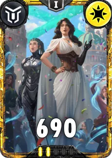 Carte saison 2 mantris Mythique Shakti et Kora alternative combo rang 5 grace C animation de niveau 1 element Lumière