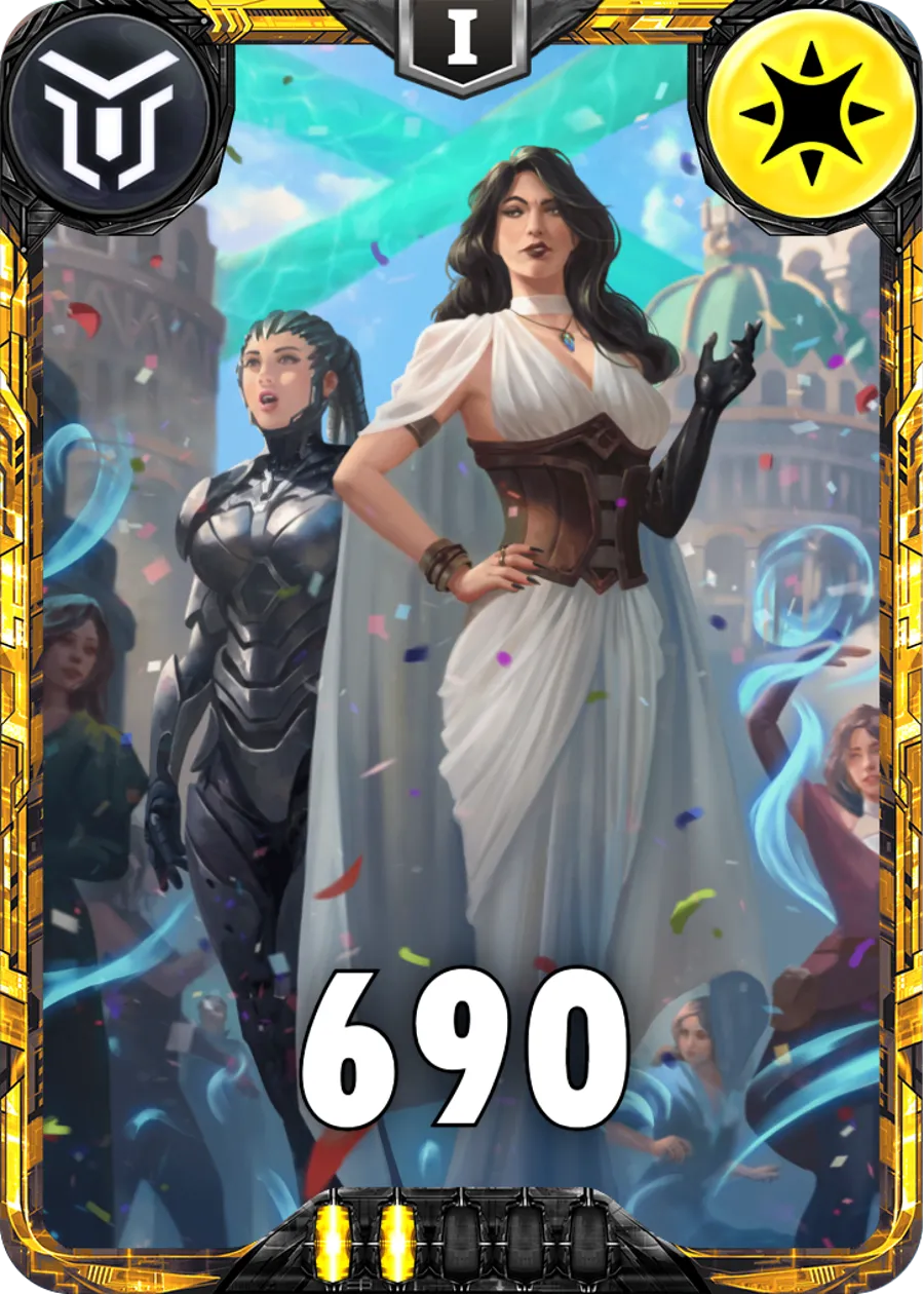 Carte saison 2 mantris Mythique Shakti et Kora alternative combo rang 5 grace C animation de niveau 1 element Lumière